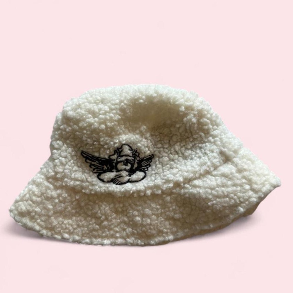 Boys Lie Cream Sherpa Angel Bucket Hat — One Size